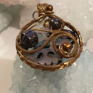 🇨🇦Steampunk Wire Wrapped Pendant